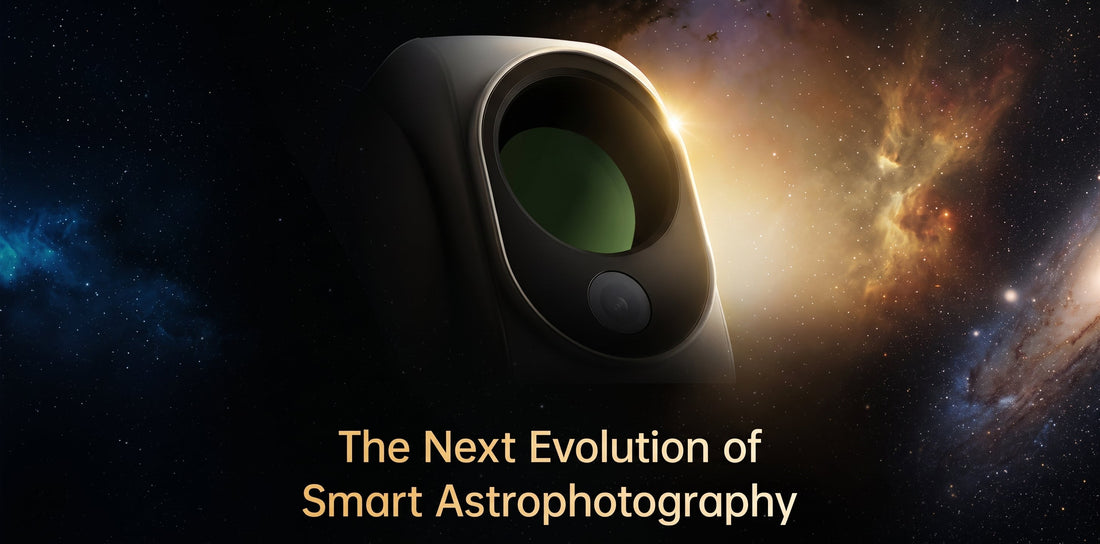 Seestar S50 Pro official announcement teaser by ZWO showing the new smart telescope and “The Next Evolution of Smart Astrophotography”
