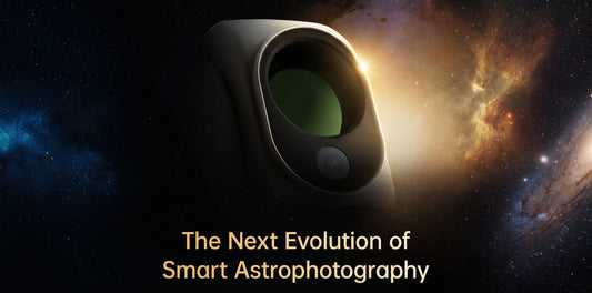Seestar S50 Pro official announcement teaser by ZWO showing the new smart telescope and “The Next Evolution of Smart Astrophotography”