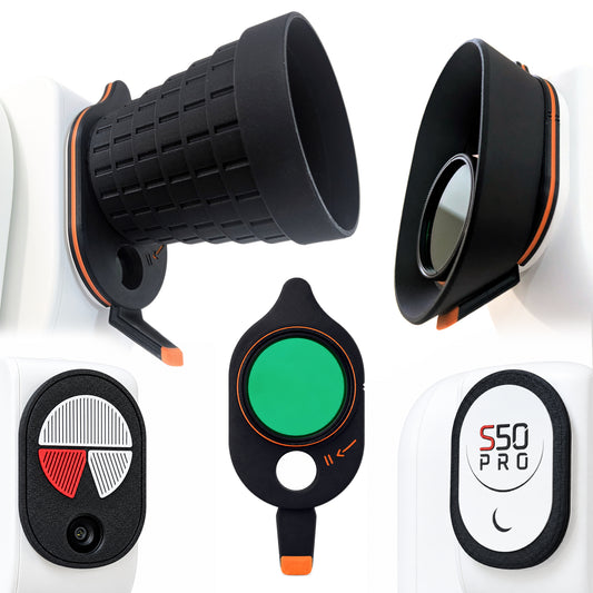 ProKit 4 for Seestar S50 PRO Telescope: Bahtinov Mask, LensGuard, Dewiew Dew Shield, 2" Filter Holder