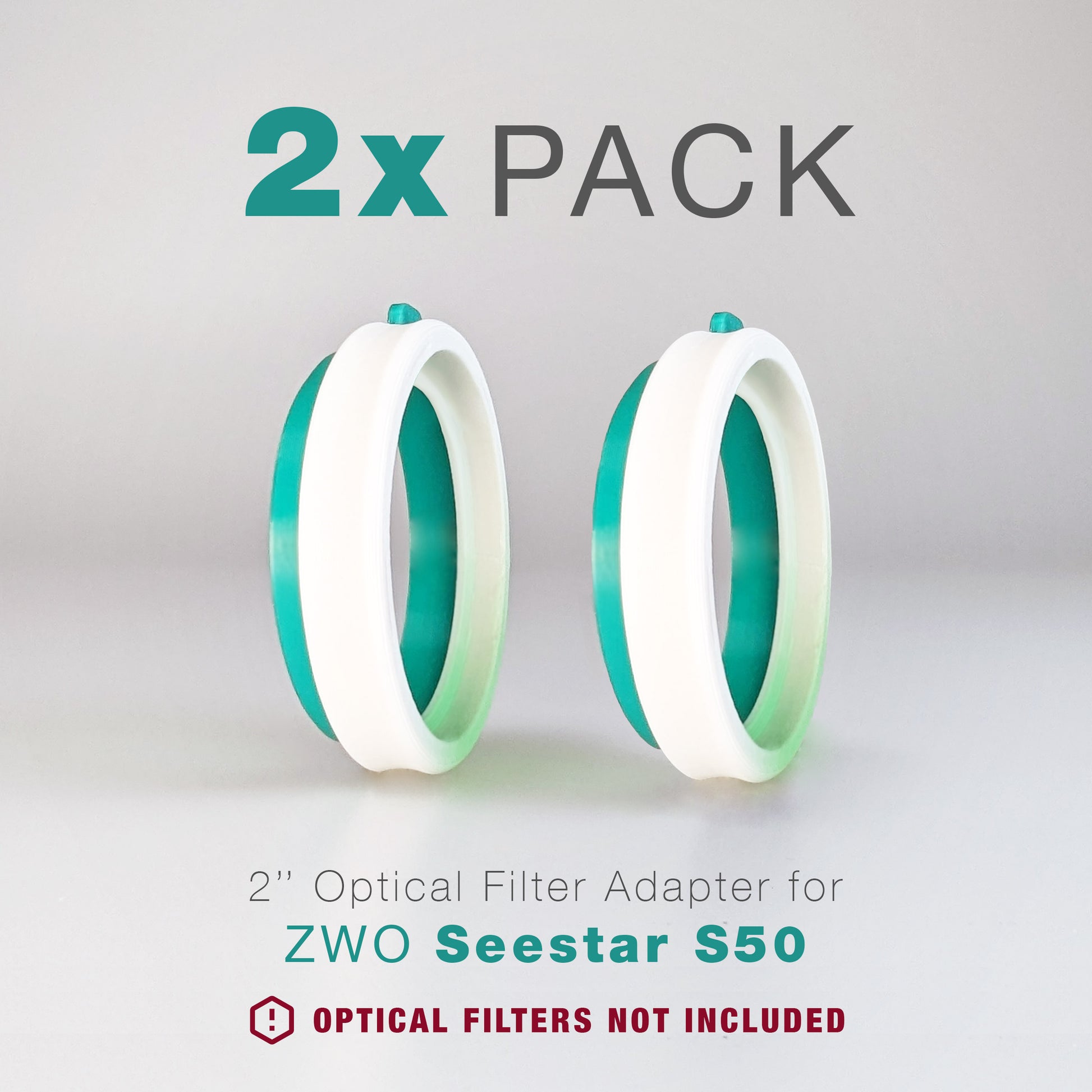 2x Pack of Optical Filter Adapters for ZWO Seestar S50 - Set of Two Adapters