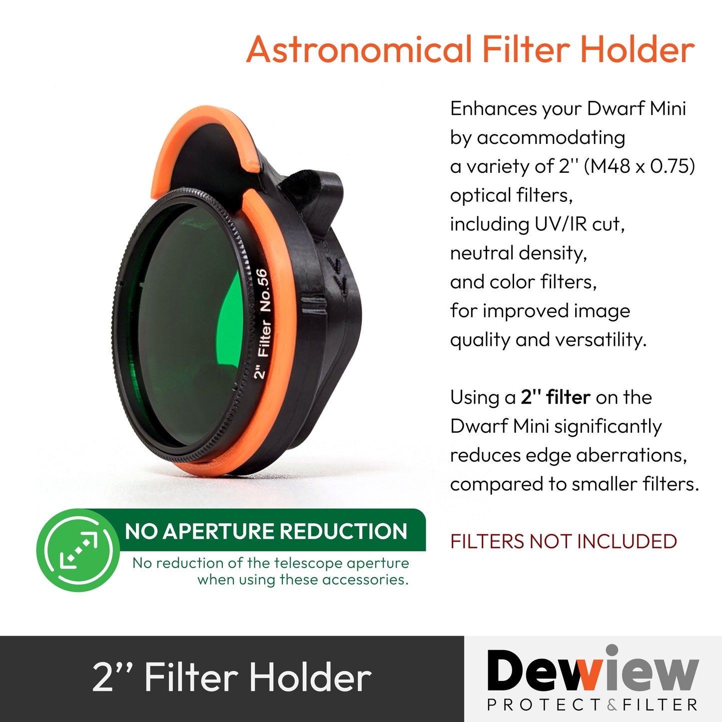 ProKit 4 for DWARF Mini Telescope: Bahtinov Mask, LensGuard, Dewiew Dew Shield, 2" Filter Holder