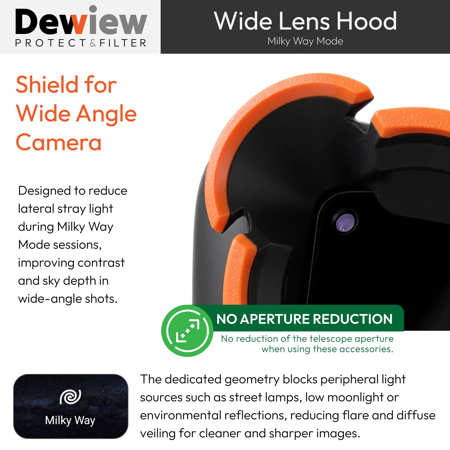 DeWiew Protect & Filter - Collapsible Dew Shield & Optical Filter Holder for DWARF Mini