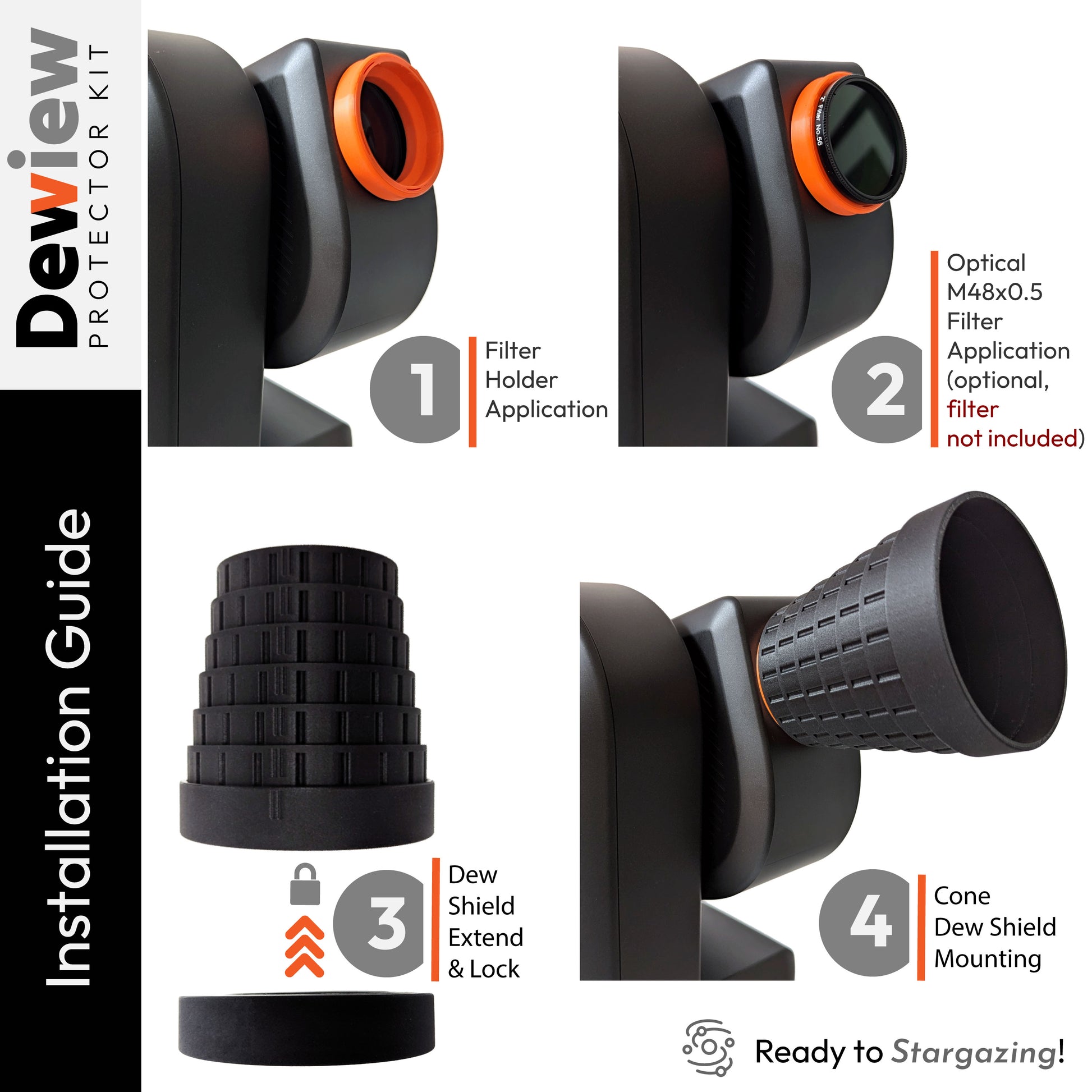 Installation guide for DeWiew Protect & Filter Kit with Seestar S50 Telescope